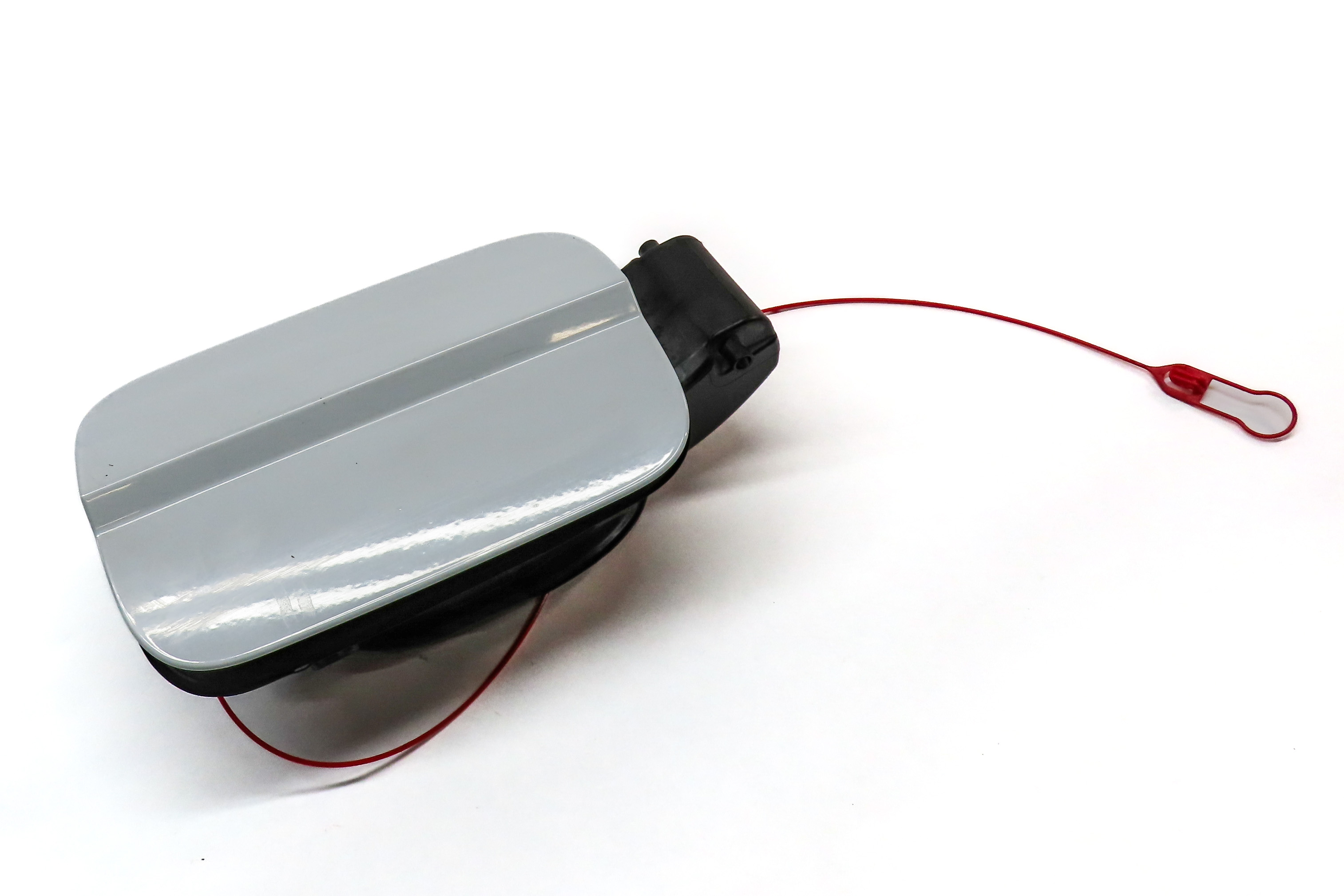 2012-2018 AUDI A6 S6 (C7) FUEL TANK DOOR LID COVER TRIM w/ HOUSING (White) — exact item pictured